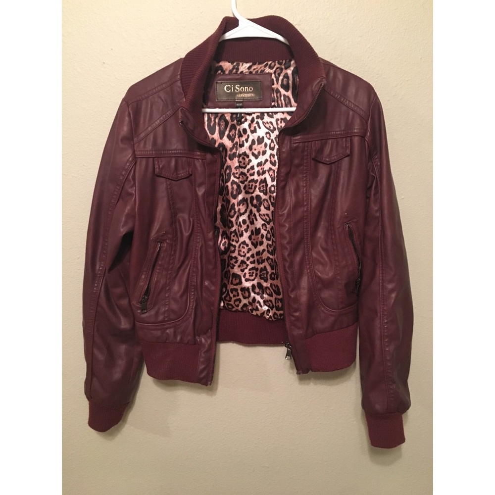 Faux leather jacket